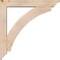 Ekena Millwork Thorton Traditional Smooth Bracket w/ Offset Brace, Douglas Fir, 5 1/2"W x 32"D x 32"H BKT0604X32X32THR01SDF - alternate 4